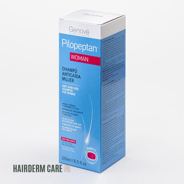Champu suave y champu anticaida mujer; Pilopeptan, 250ml - Imagen 3