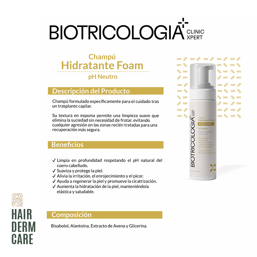 beneficios champú hidratante FOAM (PH NEUTRO)